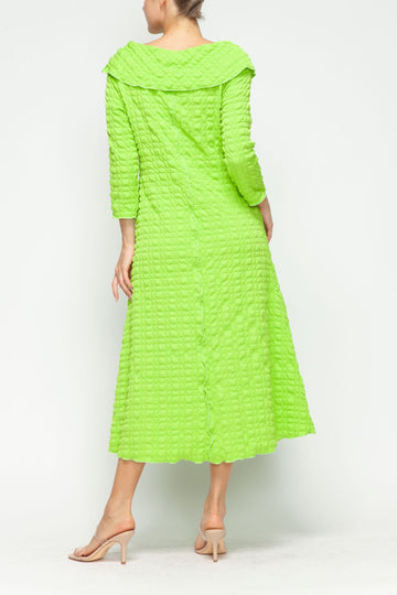 Neon Off Shoulder Long Dress
